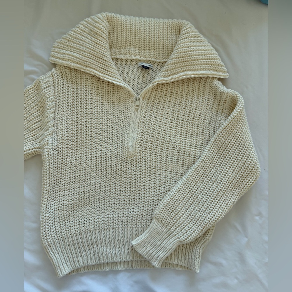 American Eagle Outfitters Cream Cowl Neck Sweater